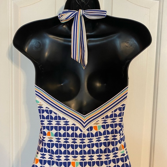 “TRINA TURK” Geometric Halter Tie Swimsuit - Picture 8 of 10